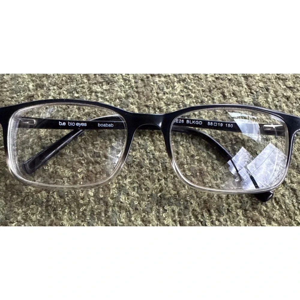 BIO EYES EYEWEAR BOABAB BLACK CLEAR 54/18/140 BE26 FLEXHINGE !H14
